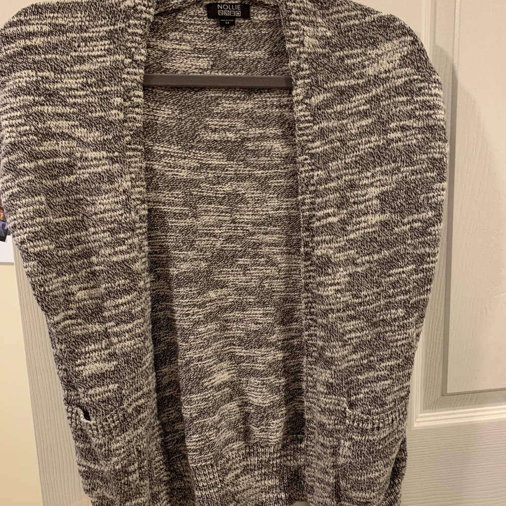 Grey T-shirt cardigan